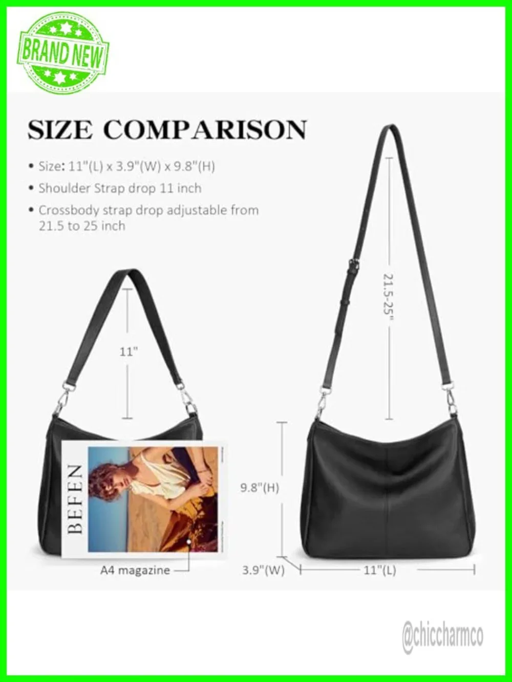 Soft Genuine Leather Hobo Bag Crossbody Shoulder Purse Women